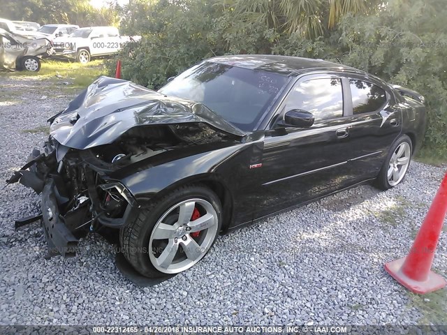 2B3LA73W56H401357 - 2006 DODGE CHARGER SRT-8 BLACK photo 2