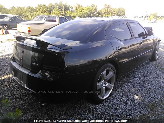 2B3LA73W56H401357 - 2006 DODGE CHARGER SRT-8 BLACK photo 4