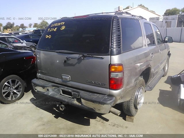 1GNEK13Z62J180248 - 2002 CHEVROLET TAHOE K1500 BEIGE photo 4