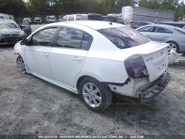 3N1AB6AP2BL685706 - 2011 NISSAN SENTRA 2.0/2.0S/SR/2.0SL WHITE photo 3