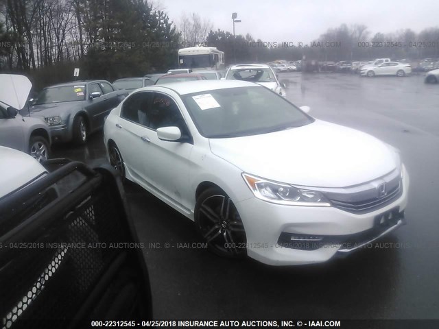 1HGCR2F50HA073507 - 2017 HONDA ACCORD SPORT WHITE photo 1