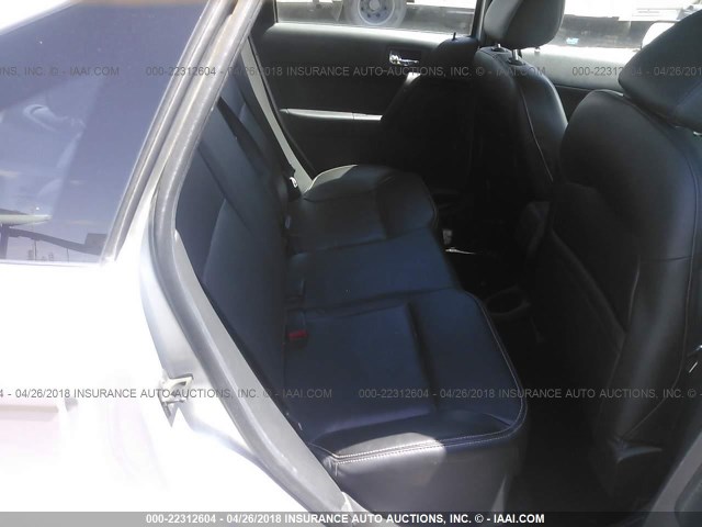 1FAHP3HN4AW205664 - 2010 FORD FOCUS SEL SILVER photo 8