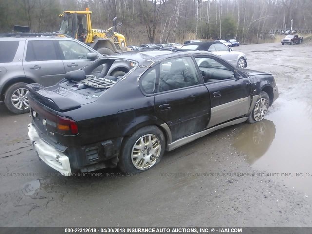 4S3BE896727213473 - 2002 SUBARU LEGACY OUTBACK 3.0 H6/3.0 H6 VDC BLACK photo 4