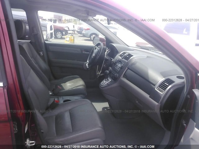 JHLRE48727C103773 - 2007 HONDA CR-V EXL RED photo 5