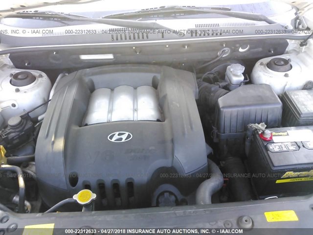 KM8SC13D05U938600 - 2005 HYUNDAI SANTA FE GLS/LX SILVER photo 10