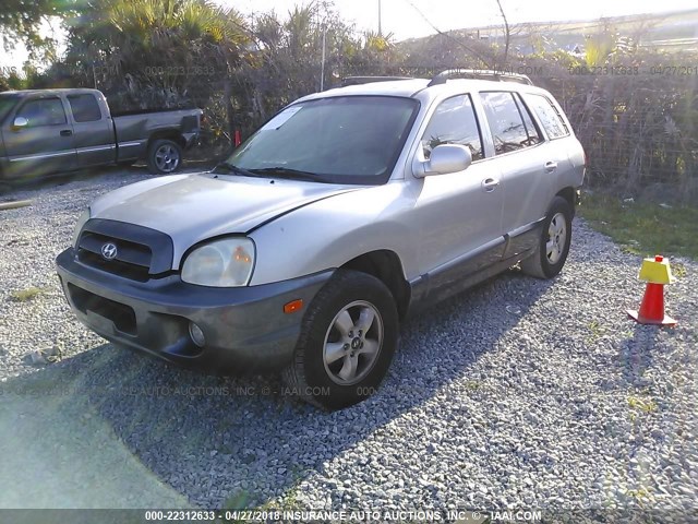 KM8SC13D05U938600 - 2005 HYUNDAI SANTA FE GLS/LX SILVER photo 2