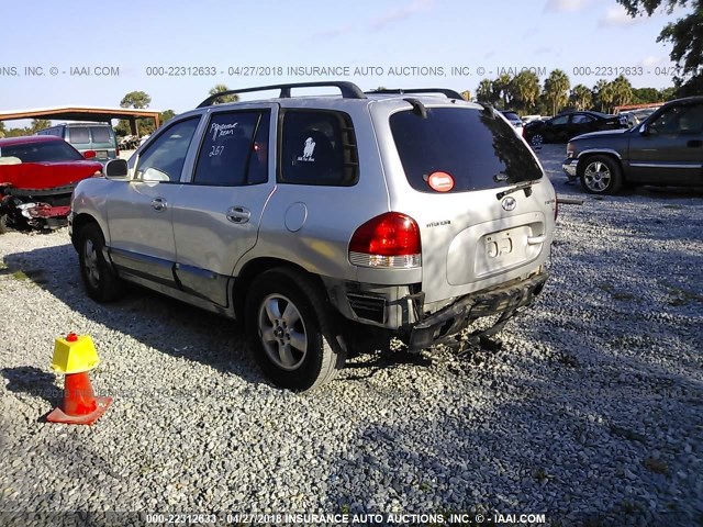 KM8SC13D05U938600 - 2005 HYUNDAI SANTA FE GLS/LX SILVER photo 3