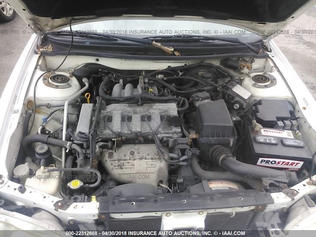 1YVGF22CX25282289 - 2002 MAZDA 626 LX WHITE photo 10