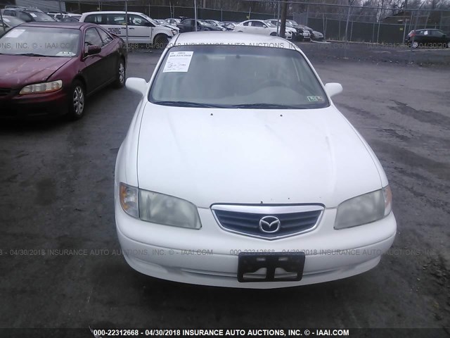 1YVGF22CX25282289 - 2002 MAZDA 626 LX WHITE photo 6