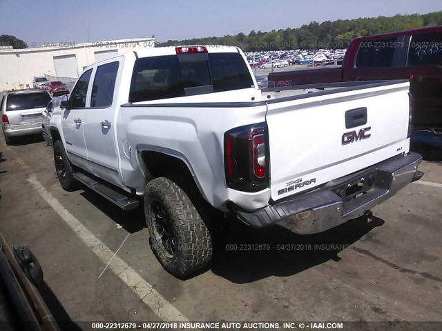 3GTU2NEC6HG166557 - 2017 GMC SIERRA K1500 SLT WHITE photo 3