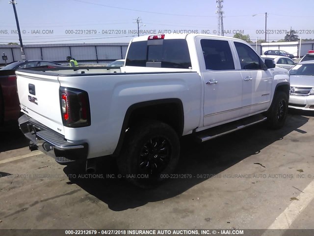 3GTU2NEC6HG166557 - 2017 GMC SIERRA K1500 SLT WHITE photo 4