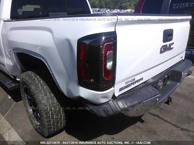 3GTU2NEC6HG166557 - 2017 GMC SIERRA K1500 SLT WHITE photo 6