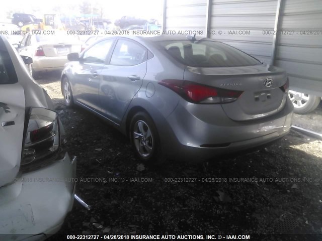 5NPDH4AE1FH596355 - 2015 HYUNDAI ELANTRA SE/SPORT/LIMITED GRAY photo 3