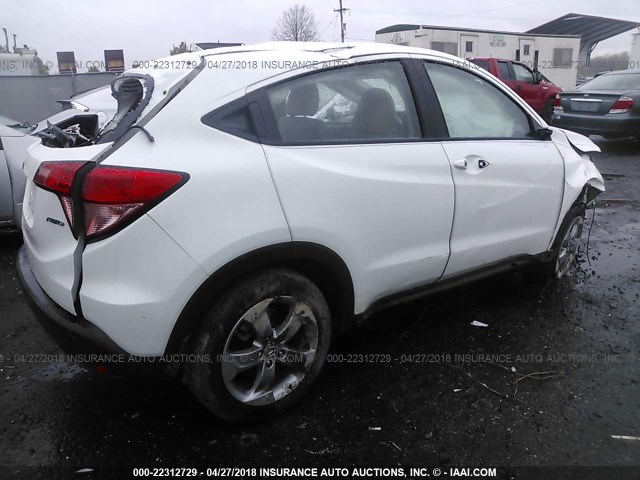 3CZRU6H3XJM703868 - 2018 HONDA HR-V LX WHITE photo 4