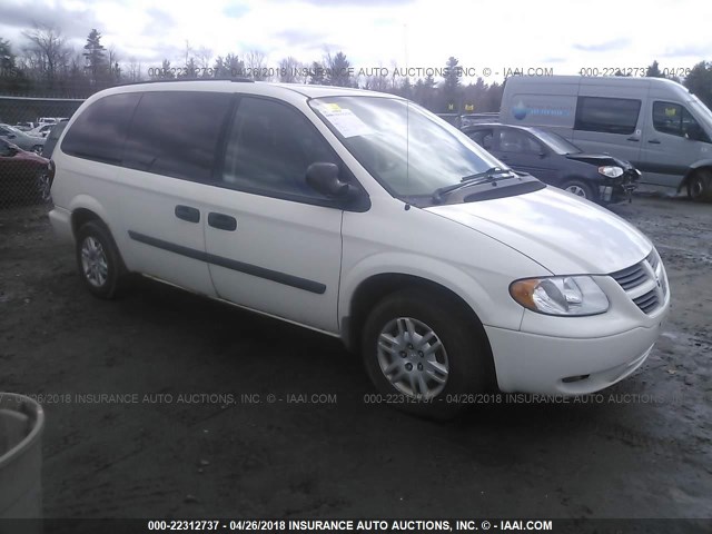 1D4GP24R97B254323 - 2007 DODGE GRAND CARAVAN SE WHITE photo 1