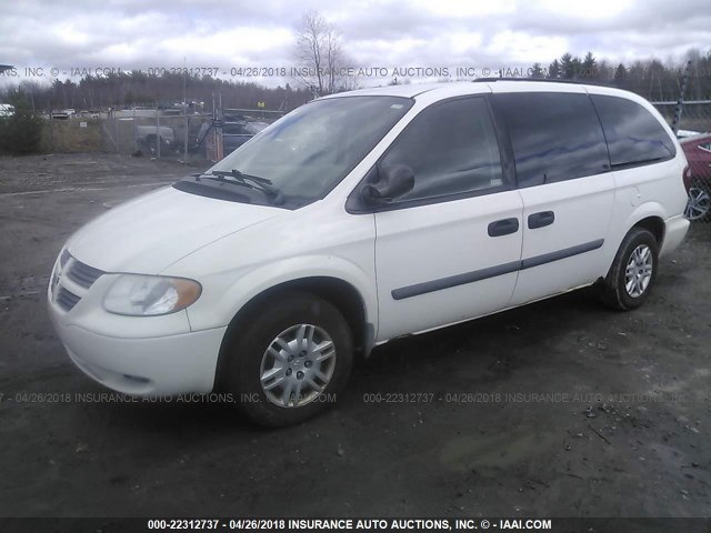 1D4GP24R97B254323 - 2007 DODGE GRAND CARAVAN SE WHITE photo 2