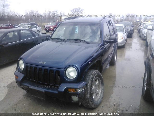 1J4GL58K12W152808 - 2002 JEEP LIBERTY LIMITED BLUE photo 2