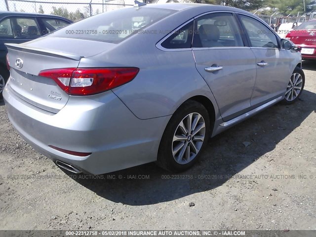 5NPE34AF4GH381601 - 2016 HYUNDAI SONATA SPORT/LIMITED GRAY photo 4