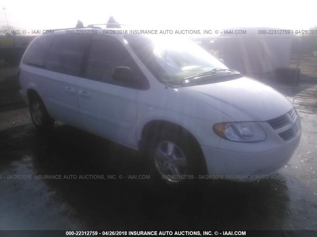 2D4GP44L07R257538 - 2007 DODGE GRAND CARAVAN SXT WHITE photo 1