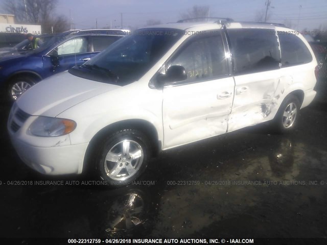 2D4GP44L07R257538 - 2007 DODGE GRAND CARAVAN SXT WHITE photo 6