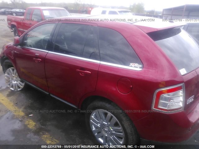 2FMDK39C68BA24366 - 2008 FORD EDGE LIMITED RED photo 3