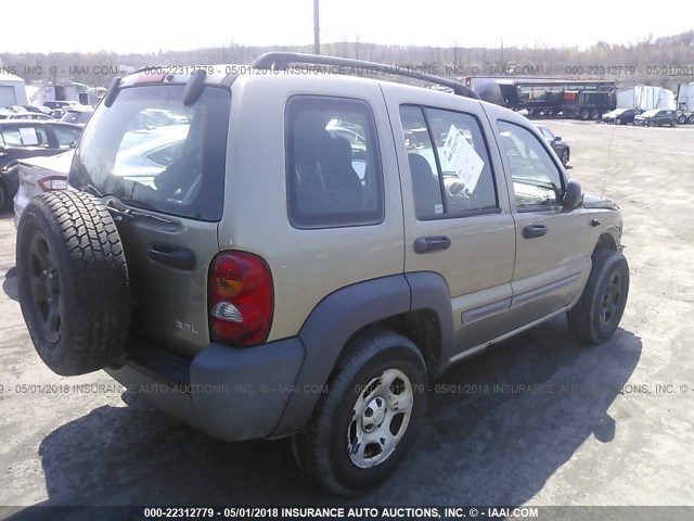 1J4GL48K33W572467 - 2003 JEEP LIBERTY SPORT/FREEDOM GREEN photo 4