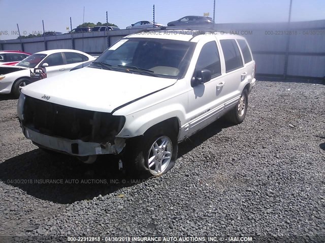 1J4GW58N6YC103891 - 2000 JEEP GRAND CHEROKEE LIMITED WHITE photo 2