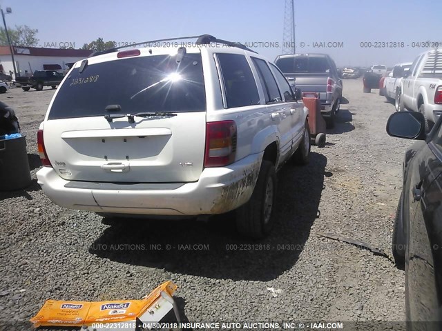 1J4GW58N6YC103891 - 2000 JEEP GRAND CHEROKEE LIMITED WHITE photo 4