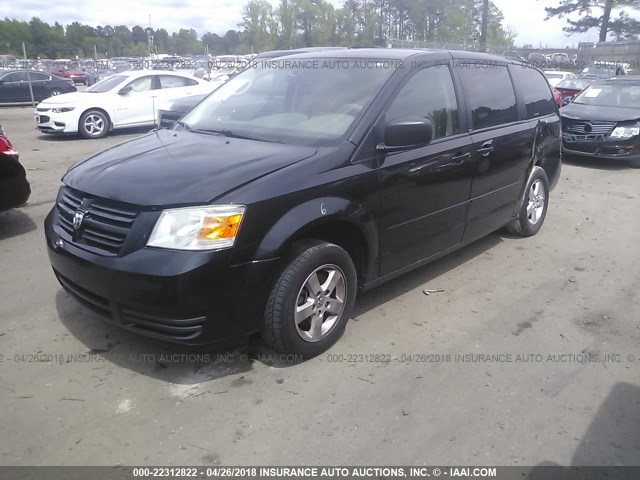 2D4RN4DE0AR483912 - 2010 DODGE GRAND CARAVAN SE BLACK photo 2