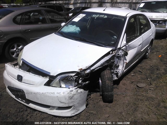 JHMES95633S013432 - 2003 HONDA CIVIC HYBRID WHITE photo 2