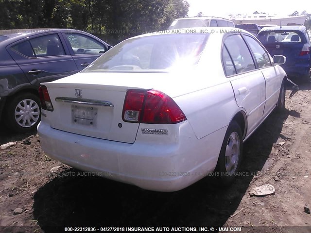 JHMES95633S013432 - 2003 HONDA CIVIC HYBRID WHITE photo 4