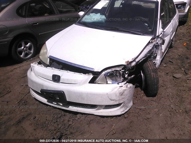 JHMES95633S013432 - 2003 HONDA CIVIC HYBRID WHITE photo 6