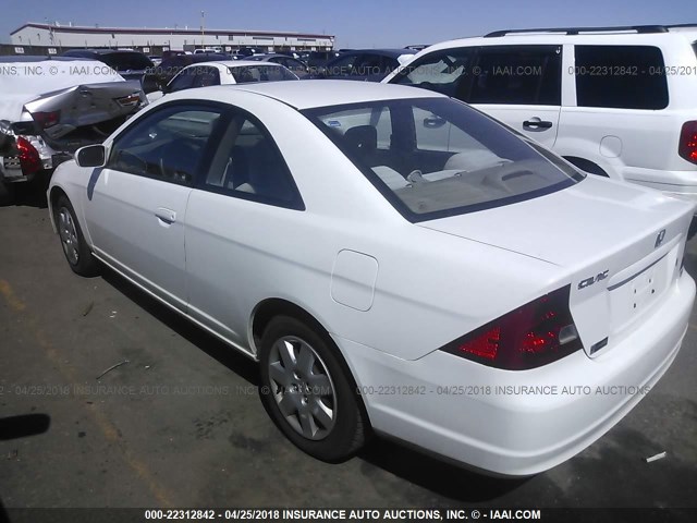 1HGEM22961L094176 - 2001 HONDA CIVIC SI/EX WHITE photo 3