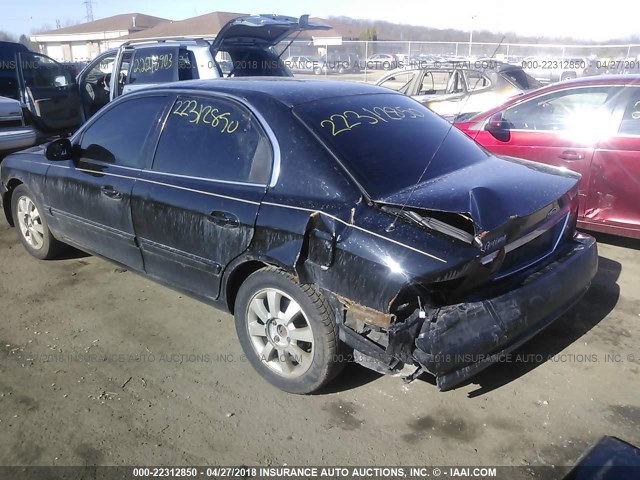 KNAGD128765439538 - 2006 KIA OPTIMA LX/EX BLACK photo 3