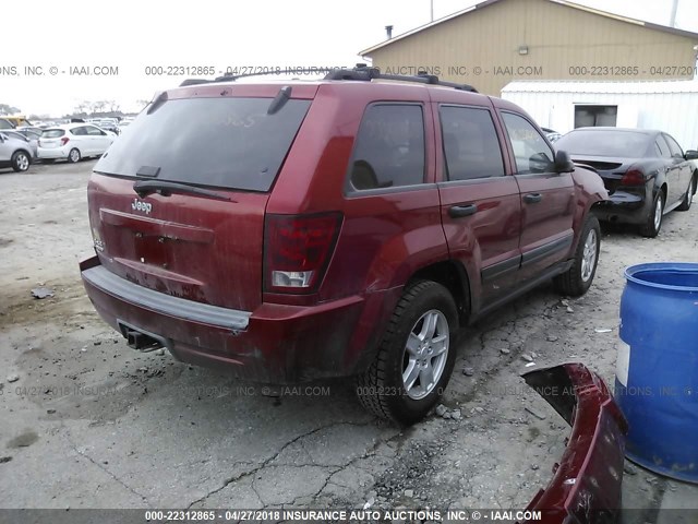 1J4HR48N46C236099 - 2006 JEEP GRAND CHEROKEE LAREDO/COLUMBIA/FREEDOM 红色 照片 4