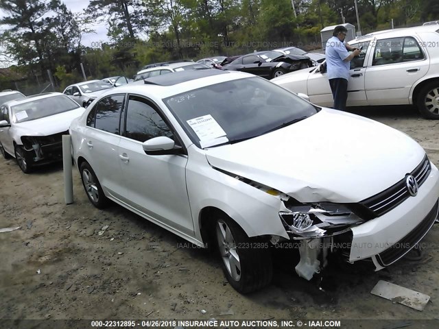 3VWLL7AJ0CM365734 - 2012 VOLKSWAGEN JETTA TDI WHITE photo 1