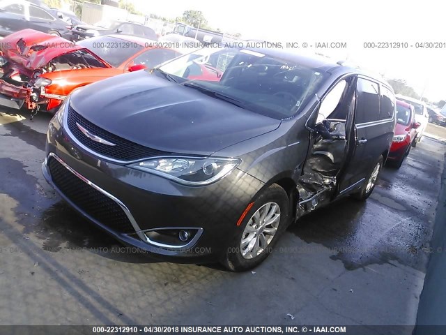 2C4RC1BG8JR120229 - 2018 CHRYSLER PACIFICA TOURING L Մոխրագույն լուսանկար 2