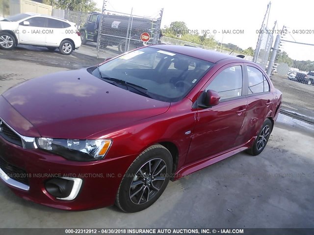 JA32U2FU1HU006296 - 2017 MITSUBISHI LANCER ES RED photo 6