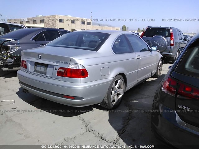 WBABV13414JT20181 - 2004 BMW 325 CI SULEV GRAY photo 4