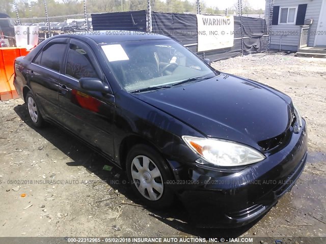 4T1BE32K53U242642 - 2003 TOYOTA CAMRY LE/XLE/SE BLACK photo 1