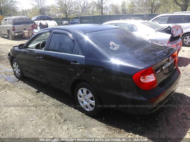 4T1BE32K53U242642 - 2003 TOYOTA CAMRY LE/XLE/SE BLACK photo 3