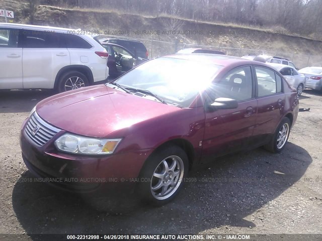 1G8AZ52F35Z160752 - 2005 SATURN ION LEVEL 2 RED photo 2