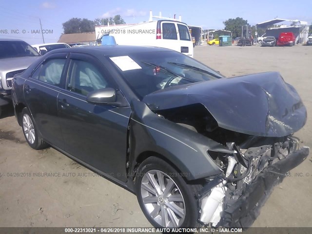 4T1BF1FKXCU597558 - 2012 TOYOTA CAMRY SE/LE/XLE GRAY photo 1