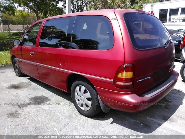 2FMDA5142VBD09659 - 1997 FORD WINDSTAR WAGON RED photo 3