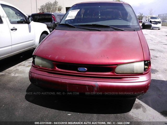 2FMDA5142VBD09659 - 1997 FORD WINDSTAR WAGON RED photo 6