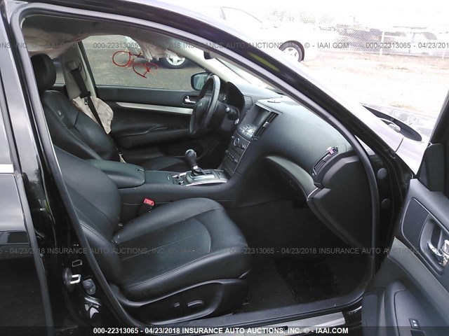 JN1CV6AR1DM768165 - 2013 INFINITI G37 BLACK photo 5