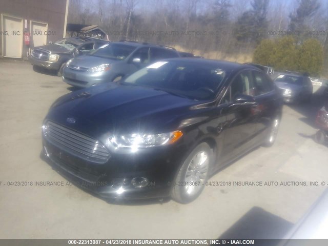 3FA6P0SU8ER191511 - 2014 FORD FUSION TITANIUM PHEV BLACK photo 2