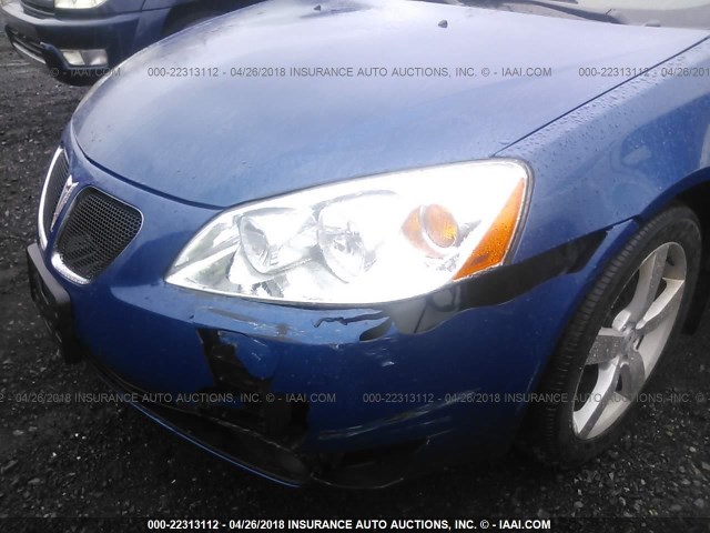 1G2ZM571964221805 - 2006 PONTIAC G6 GTP BLUE photo 6