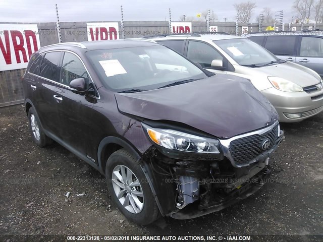 5XYPGDA55HG291516 - 2017 KIA SORENTO LX/L RED photo 1