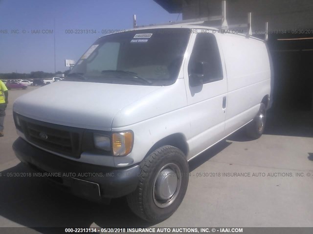 1FTNE24L86HA91083 - 2006 FORD ECONOLINE E250 VAN WHITE photo 2